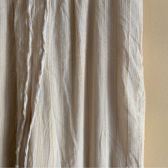 American Eagle 2022 Smocked Wide Leg Pant Woman Medium Stripped Cotton Festival - Picture 7 of 16